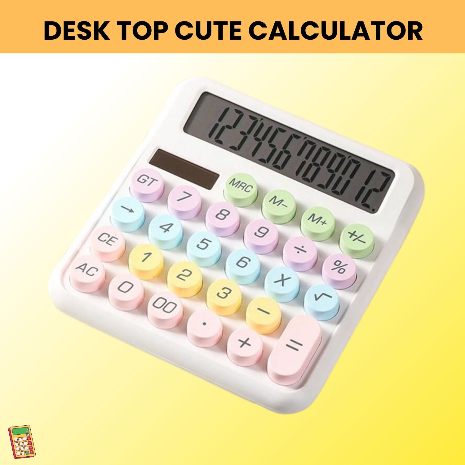 frony Desktop Cute Calculator, 12-Digit Large Display With Aesthetic Candy ColorU364 Desktop Cute Calculator, 12-Digit Large Display With Aesthetic Candy ColorQ364 Basic Calculator-picture-25