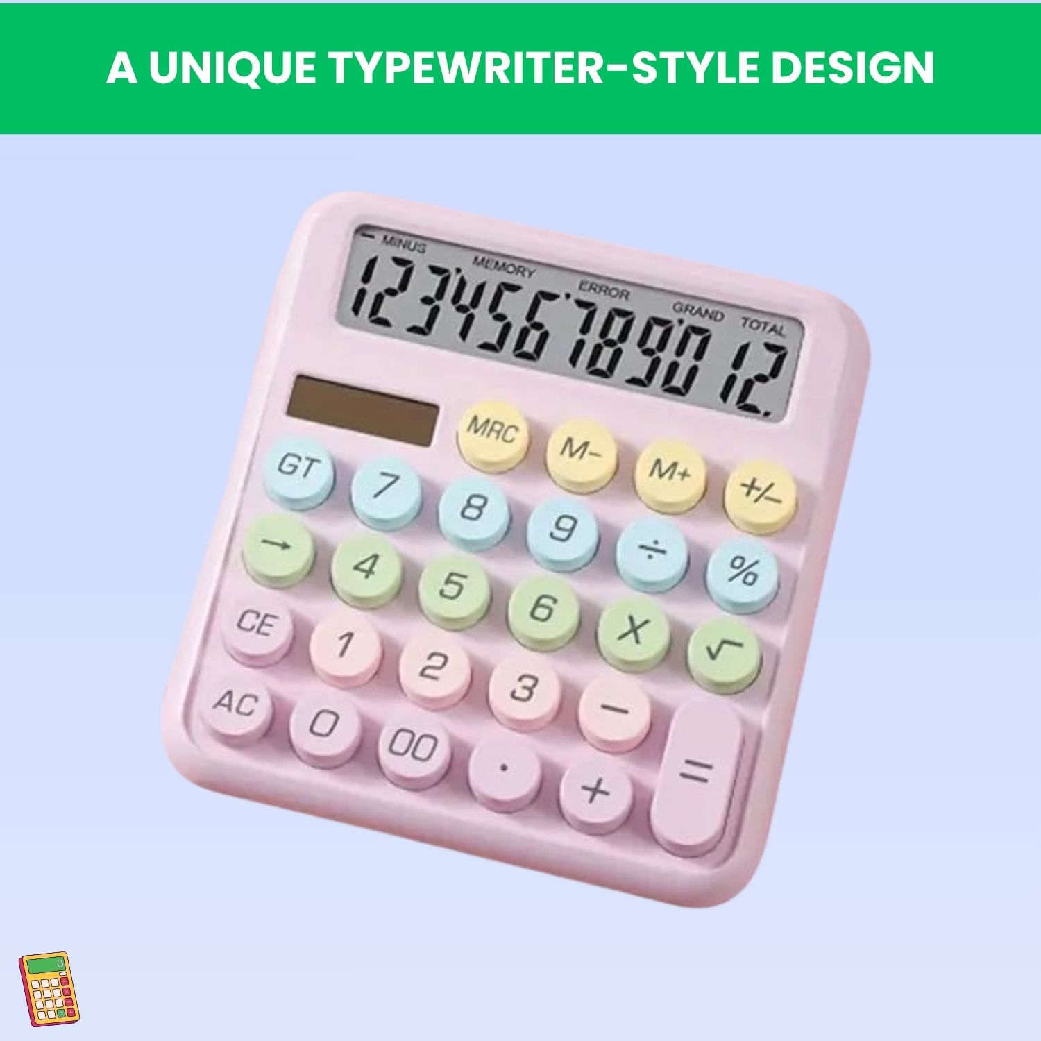 Desktop Cute Calculator, 12-Digit Large Display With Aesthetic Candy ColorR47 Desktop Cute Calculator, 12-Digit Large Display With Aesthetic Candy ColorW47 Basic Calculator-image-43