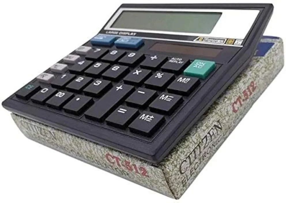CITLLZEN CT-512 12-Digit Professional Desktop Calculator - Two-Way Power Basic Financial Calculator-image-29