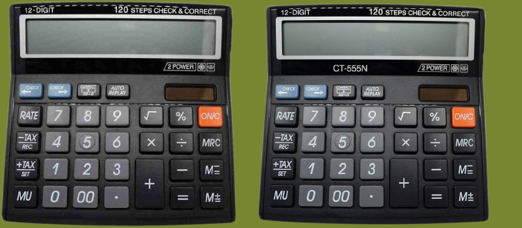 hench HN-555N Basic Calculator_N49 Desktop Calculator_N49 Financial Calculator image 1