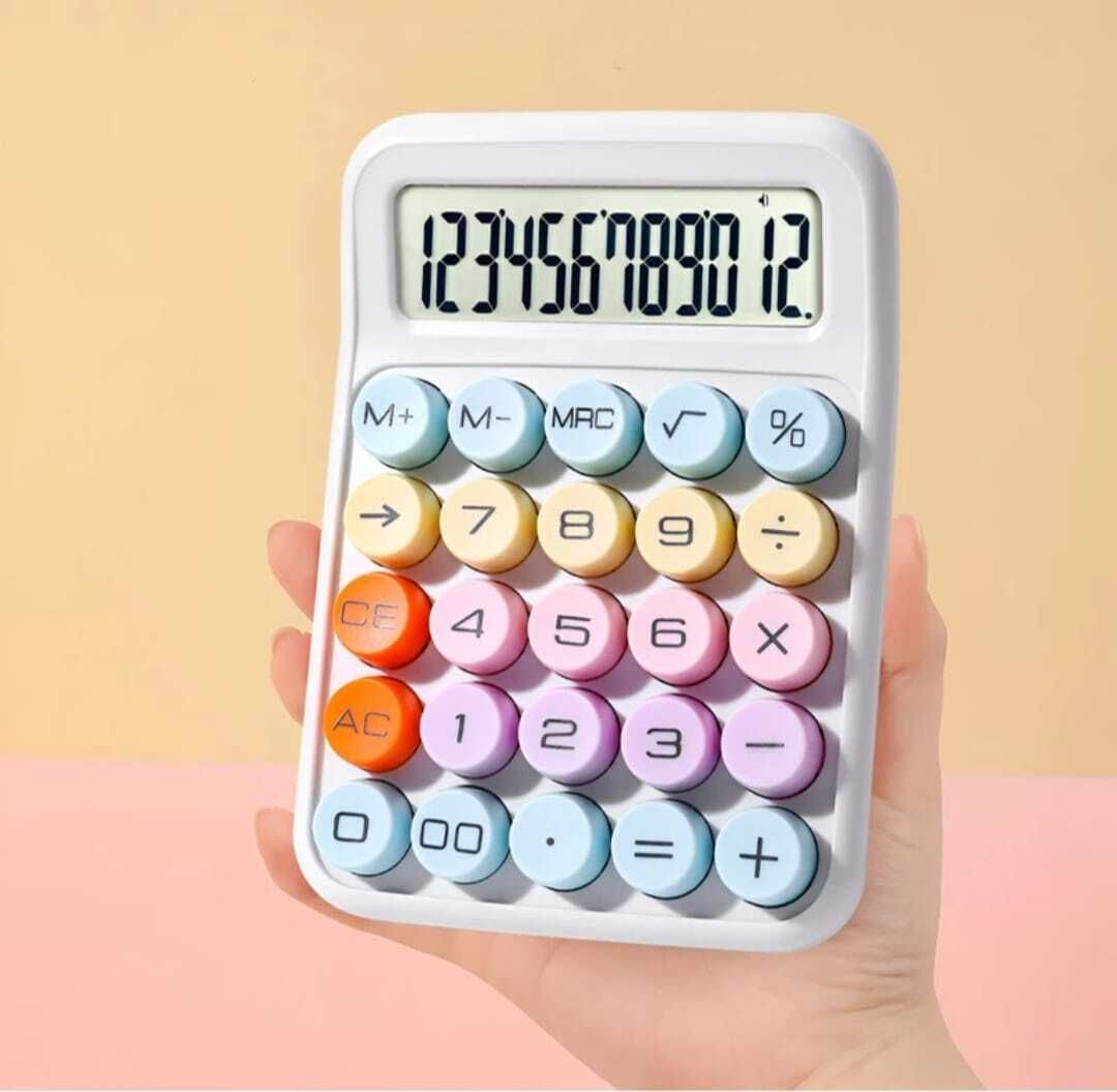 rudra Calculator w66 Cute Calculator – 12-Digit Cute Sugar Cube Design for Office & School Basic Calculator-picture-43