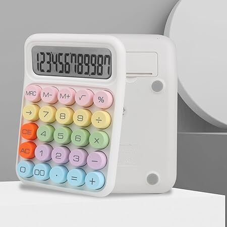digiprints 12-Digit Large LCD Display with Sugar Cube Buttons | Cute & Functional Basic Calculator-picture-19