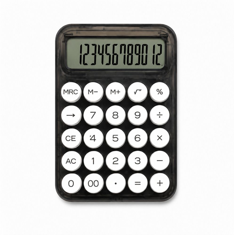 welpel Transparent Calc-03 Transparent 12 Digit Calculator with Large LCD for Students, School & Shop Basic Calculator-picture-10