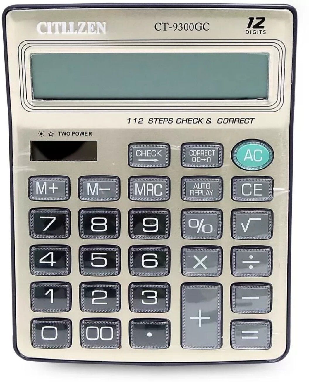 dcmr CITLLZEN CT-9300 GC Glass Button 120 Steps Checked Financial & CT-9300GC Big Basic Calculator-picture-26