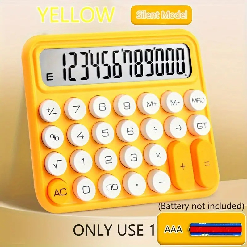 skeisy DX-8869-CAL-12-DIGIT DEXIN DX-8869 Desktop - C & C Basic Calculator Yellow (12 Digit) BasicCalculator image 1