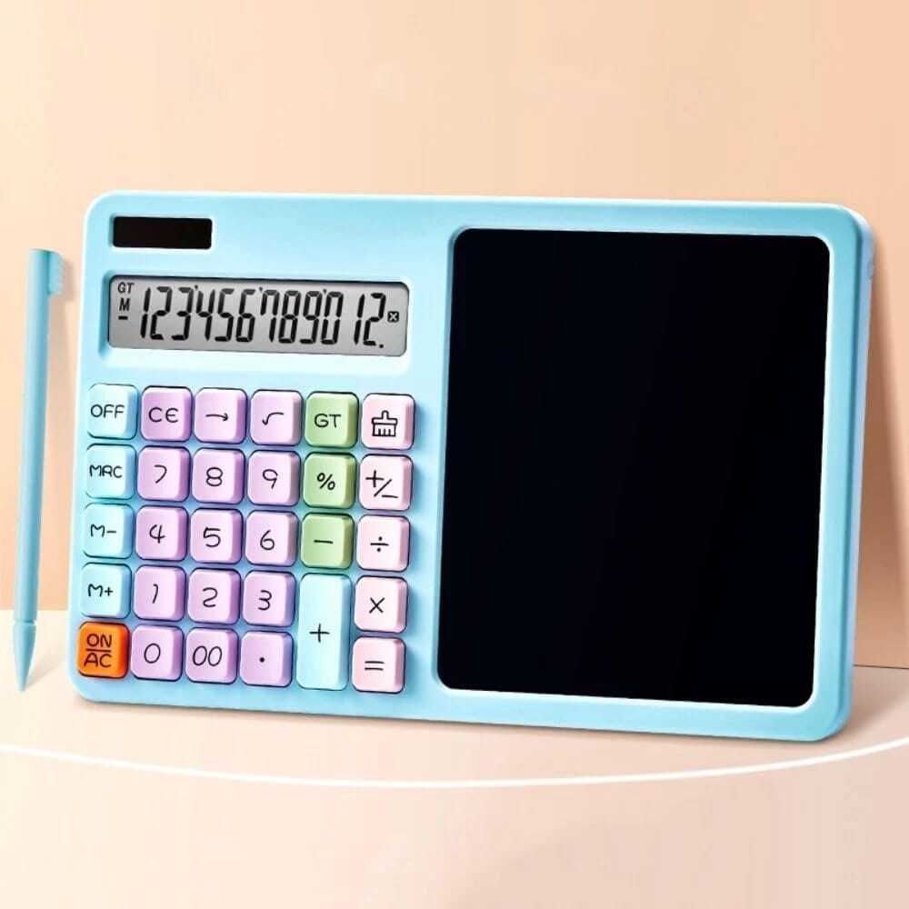 SCBT-12LCD Dual Display LCD Calculator Writing Tablet Combo for Students Learning Financial Calculator-image-1