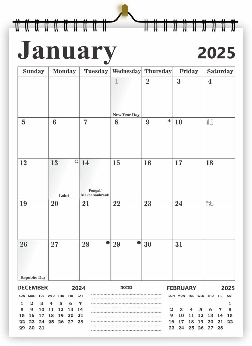 761 Black Wall Planner calendar 2025 Wall Calendar-image-37