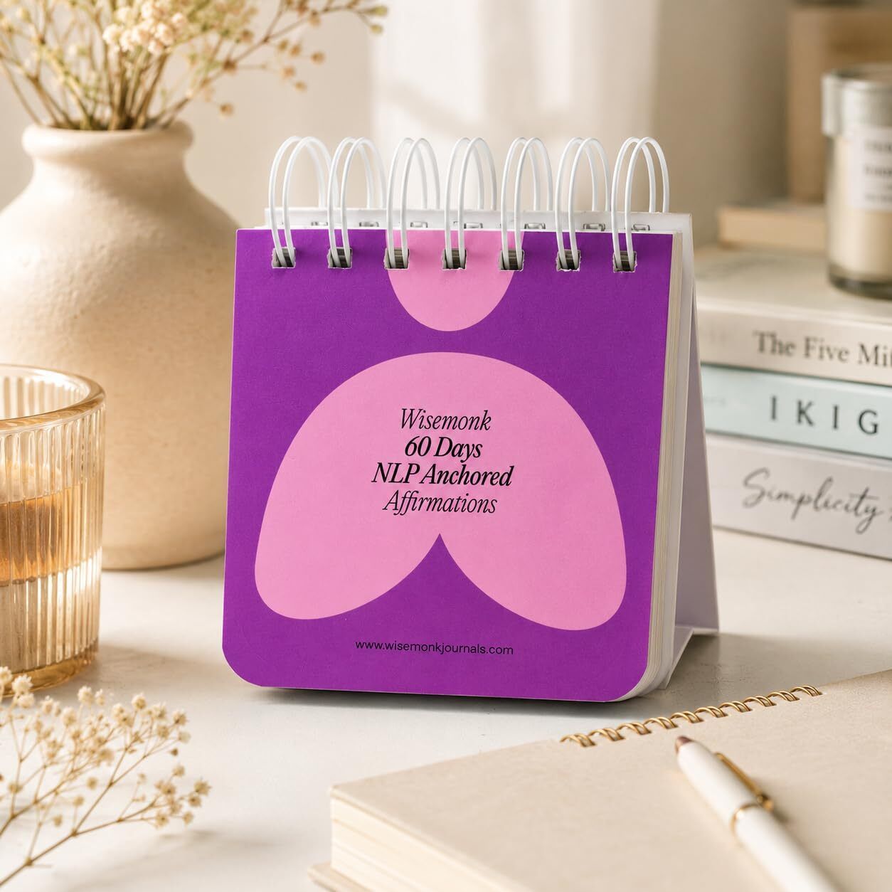 wise monk NLP Affirmation Cards for Daily Mindset, Focus & Confidence Flip Calendar 2026 Table Calendar-picture-0