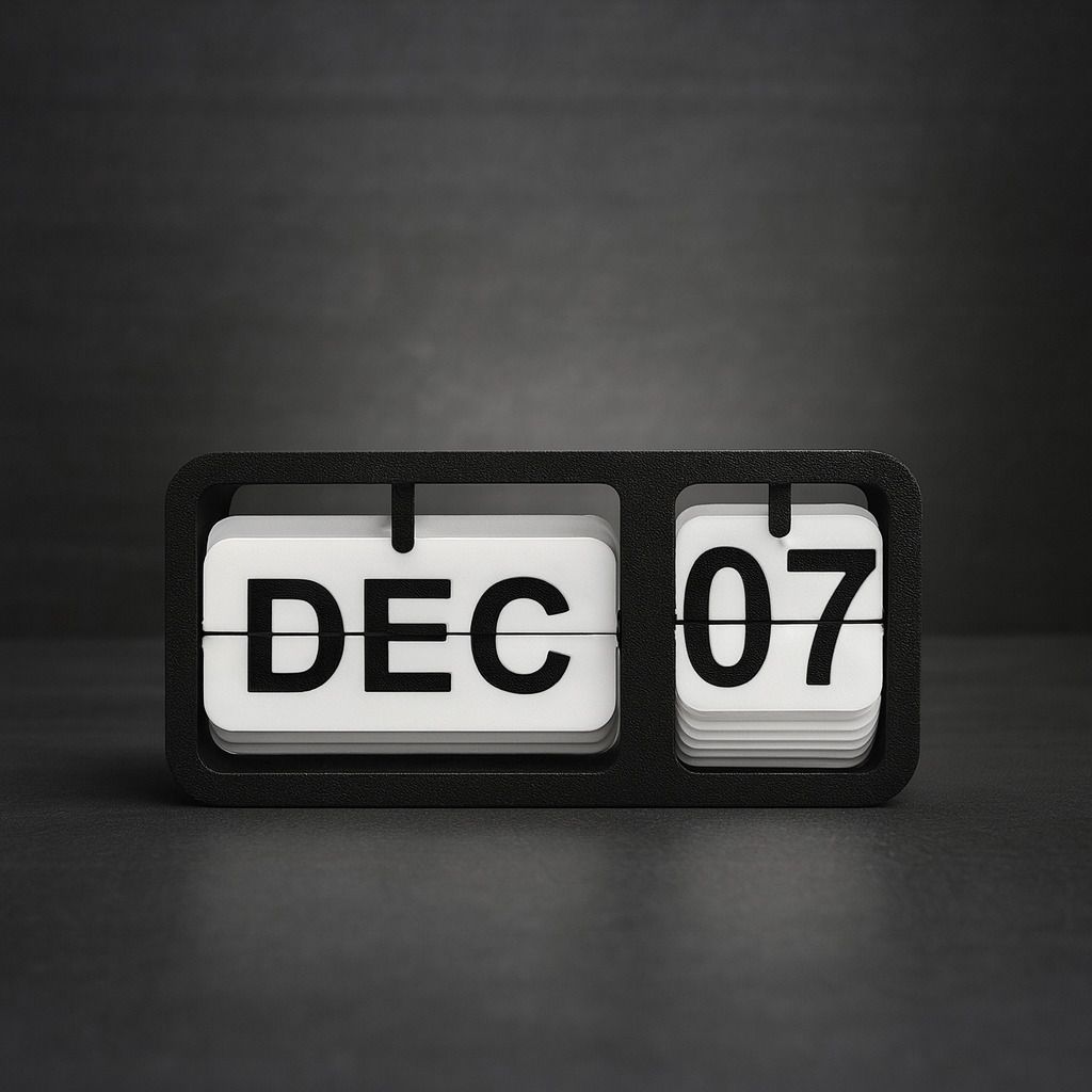 craftedlayer studio Modern Retro Flip Calendar - Manually changes dates Universal Table Calendar-picture-15
