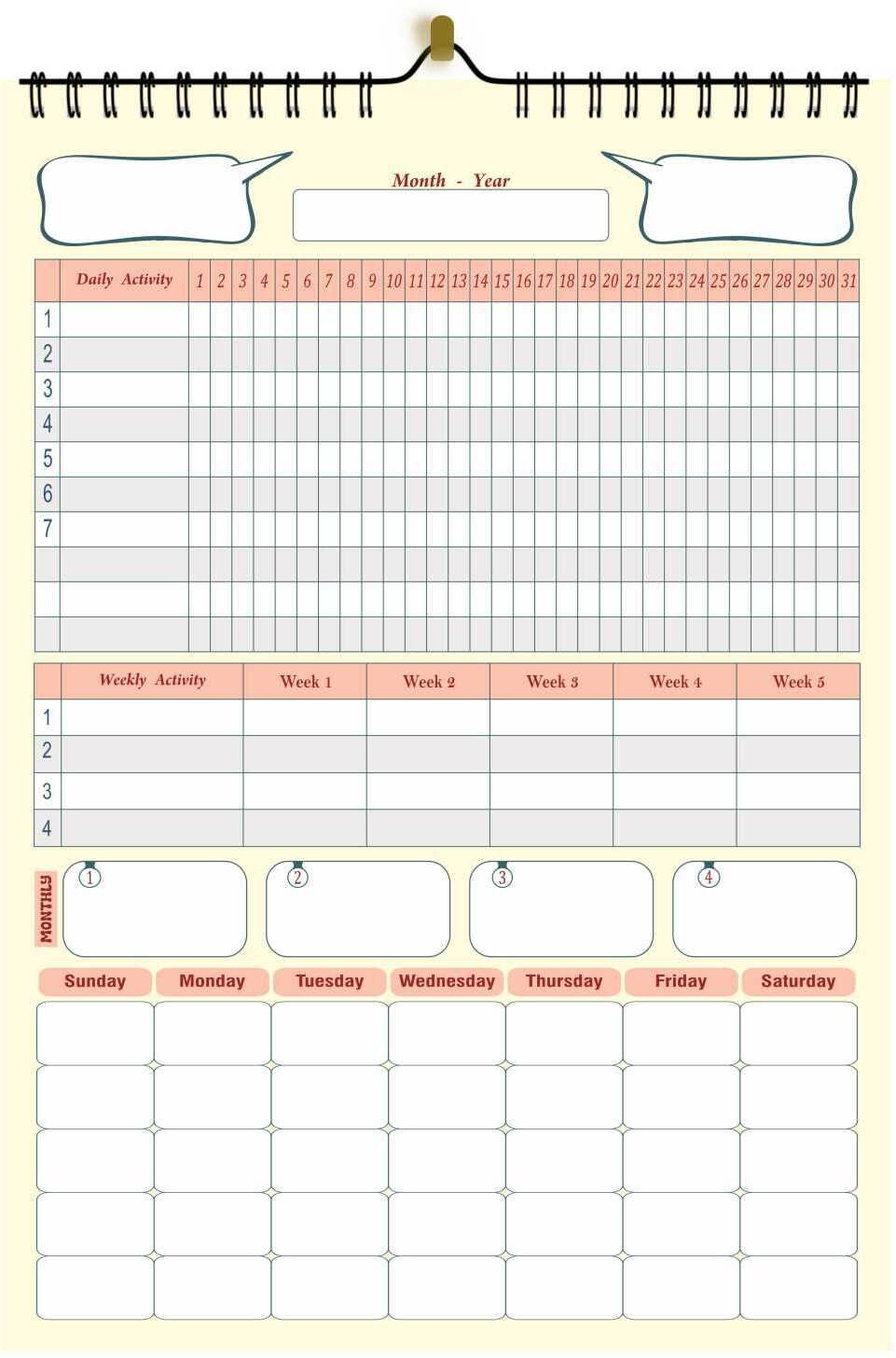 301 Wall Habit Tracker Yellow 14x19 Undated Wall Calendar-image-32