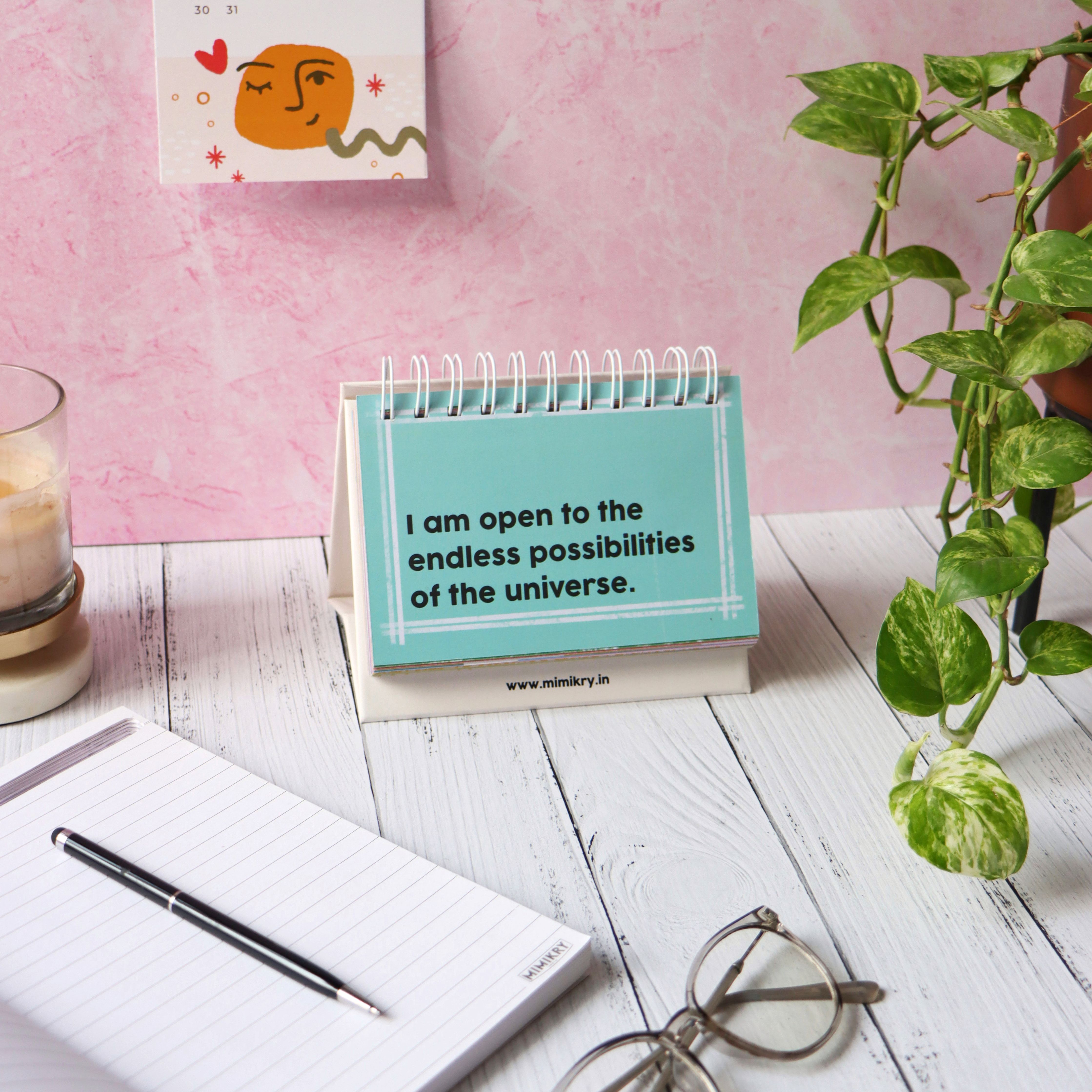 mimikry Motivational Desk Calendar with 100 inspirational quotes Undated Daily Flip Table Calendar-picture-24