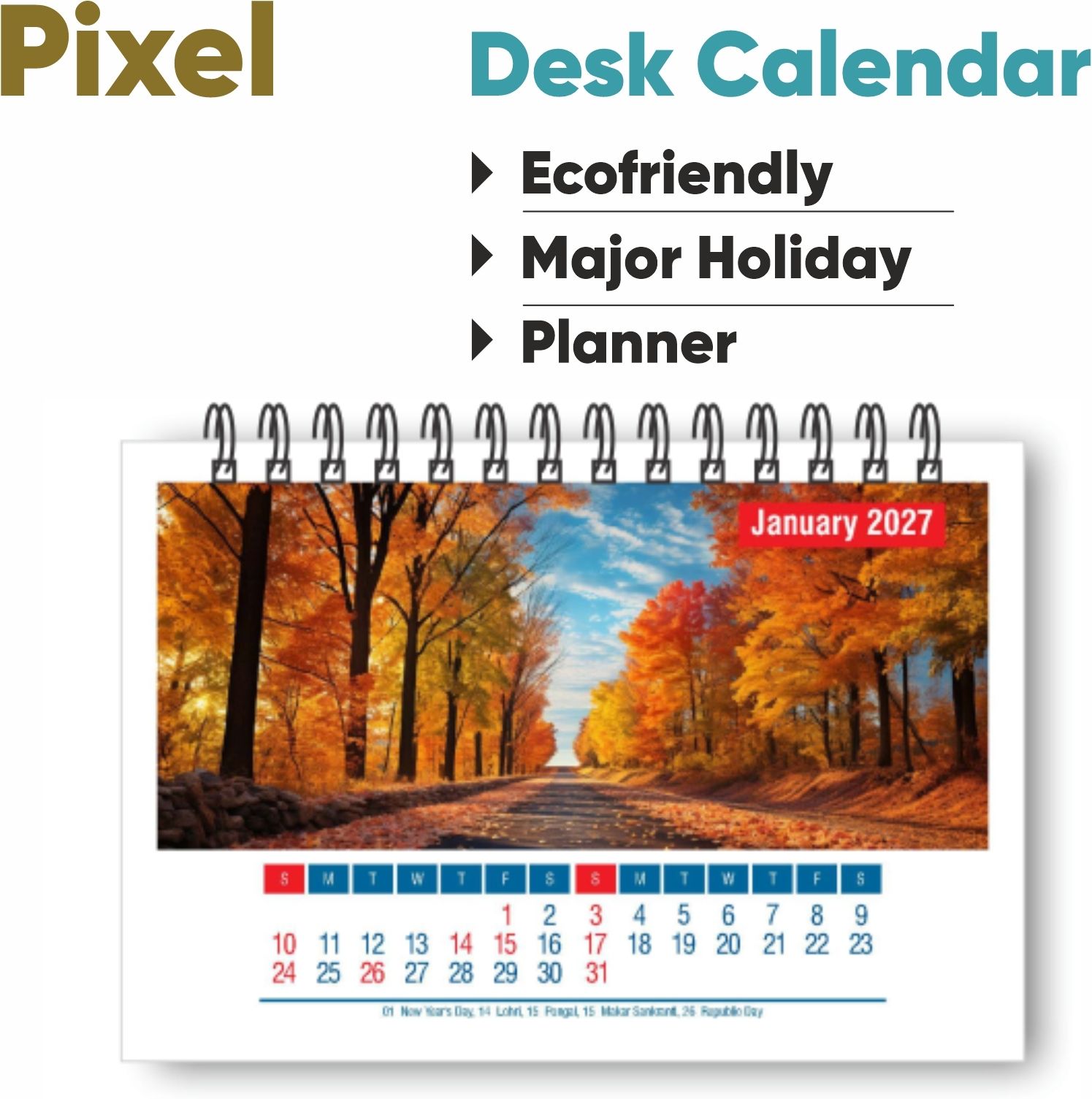 pixel Scenary Desk/Table Calendar 2027 Table Calendar-picture-25