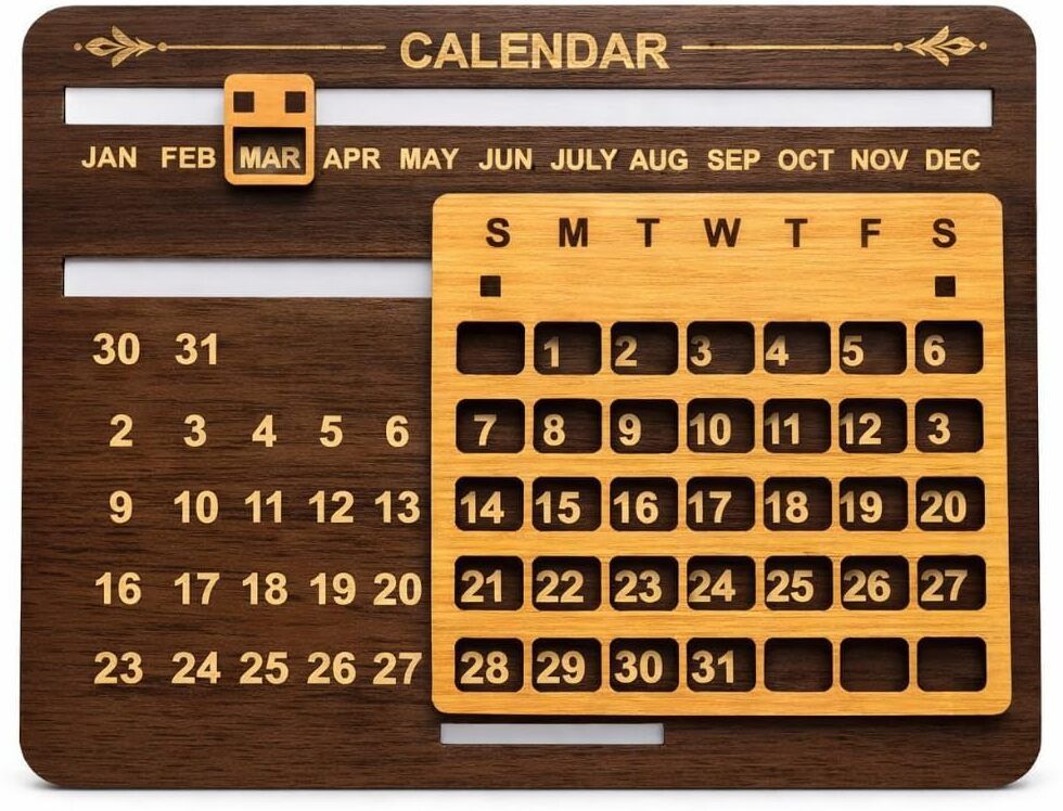 mpt Wooden Perpetual Calendar Perpetual Table Calendar-picture-23