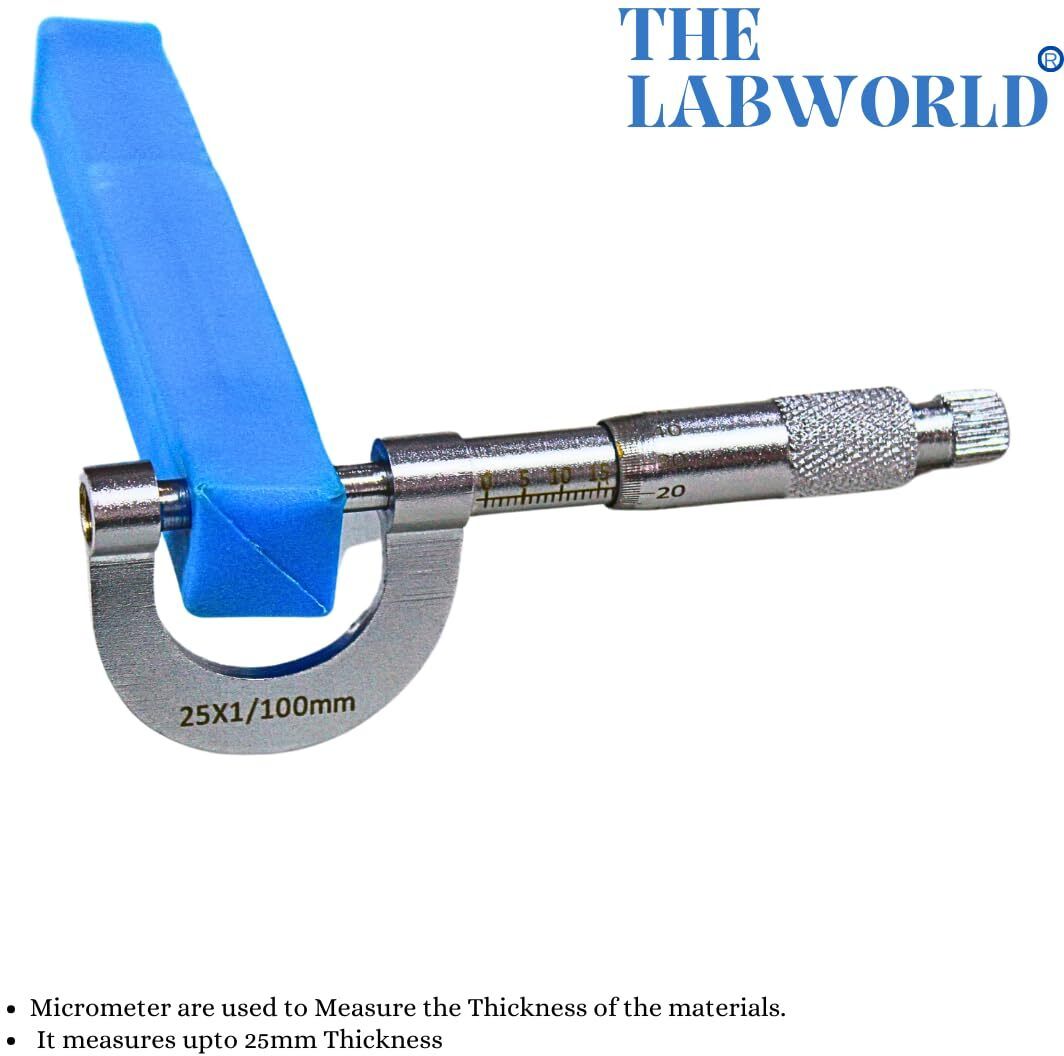 skglass Vernier Caliper+ScrewGauge 25mm combo pack of 2 Micrometer Slide 12.5cm 02 Micrometer Screw Gauge-picture-25