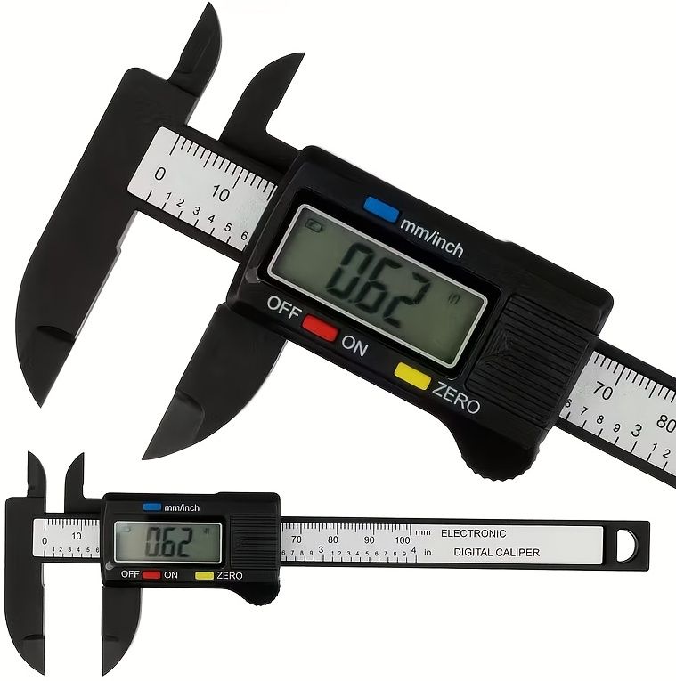 Plastic Digital vernier caliper, 6 inch with Large LCD Screen LCD Digital Electronic Carbon Fiber Vernier Caliper Gauge Micrometer Digital Caliper-image-44