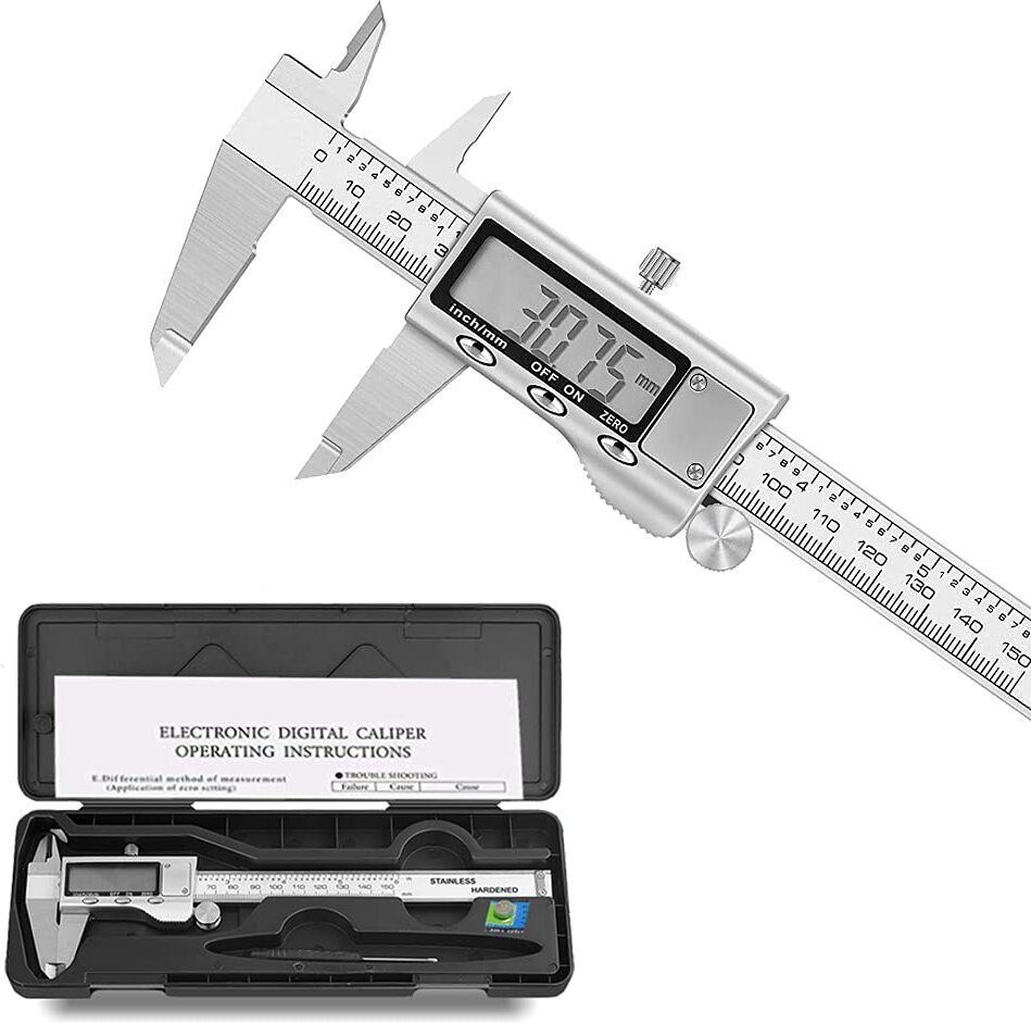 daccfy digital vernier caliper 6 Inch/150mm Micrometer Caliper Gauge Vernier Caliper with Large LCD Screen Stainless Steel Measuring Tool Digital Caliper-picture-14