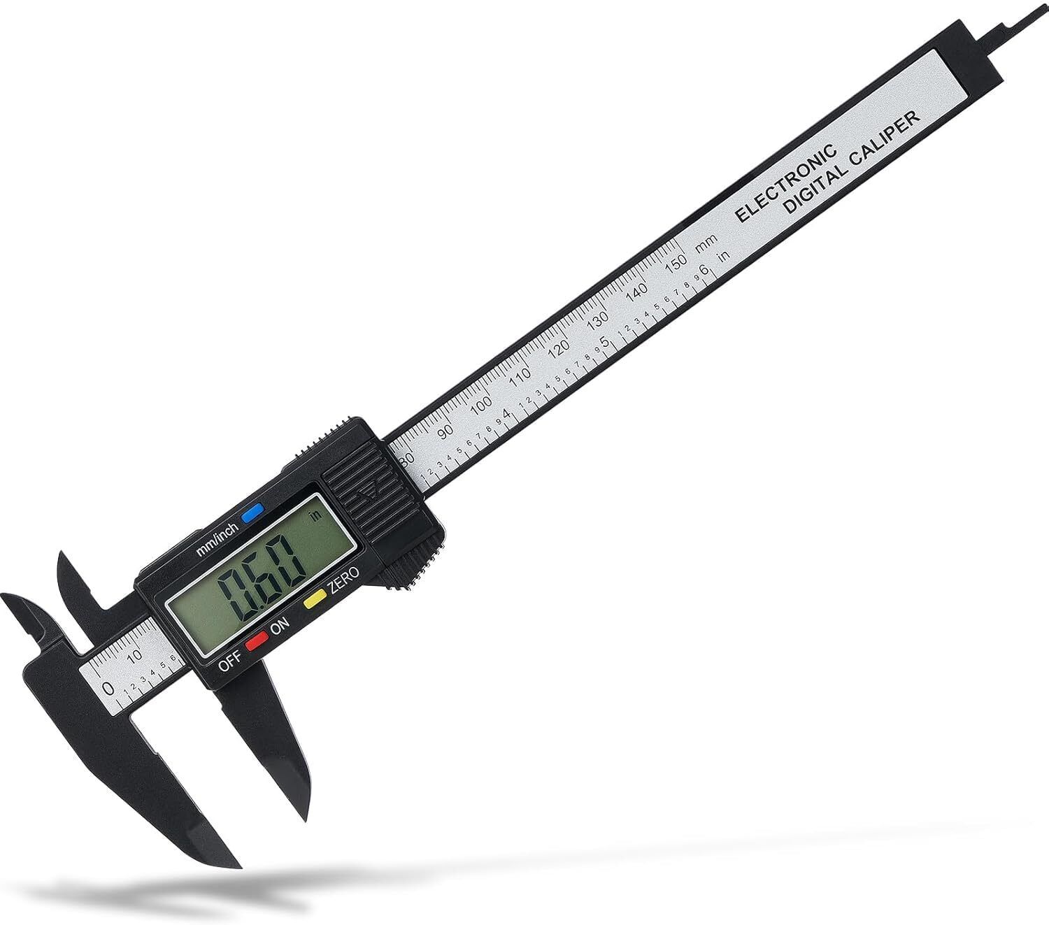 Caliper 6 Inch Measuring Tool, Professional Stainless Steel Electronic Electronic Carbon Fiber Composites Digital with LED Screen Digital Caliper-image-17