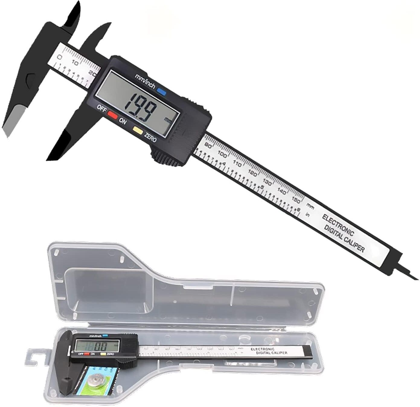 Digital Caliper Measuring Tool, Stainless Steel Vernier Caliper Digital Caliper, Sangabery 0-6 inches Caliper with Large LCD Screen Digital Caliper-image-21