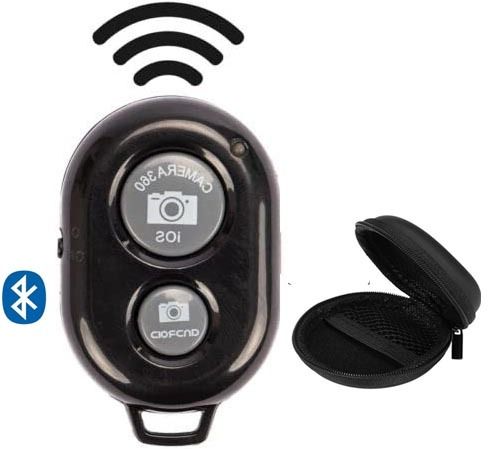 Huntindia Taking Selfies Bluetooth Remote Control Mobile Shutter for Smart Phones+Pouch Camera Remote Control-picture-22