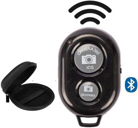 Huntindia Camera Shutter Remote Control - Bluetooth Wireless Selfie Button Clicker+Pouch Camera Remote Control-picture-19