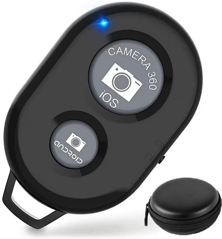 Huntindia Bluetooth Remote Shutter Release Mobile Phone Camera Selfie Stick Control+Pouch Camera Remote Control-picture-17