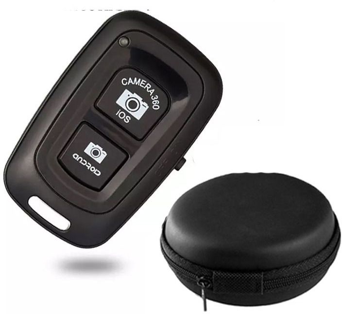 POZUB Bluetooth Wireless Remote Control Selfie Button Remote Photo Clicker+Carry PouchCamera Remote Control-picture-43