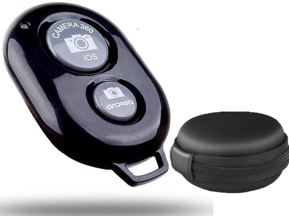 Huntindia Bluetooth Remote Controller Shutter Button Selfie Click for Android IOS+Pouch Camera Remote Control-picture-10