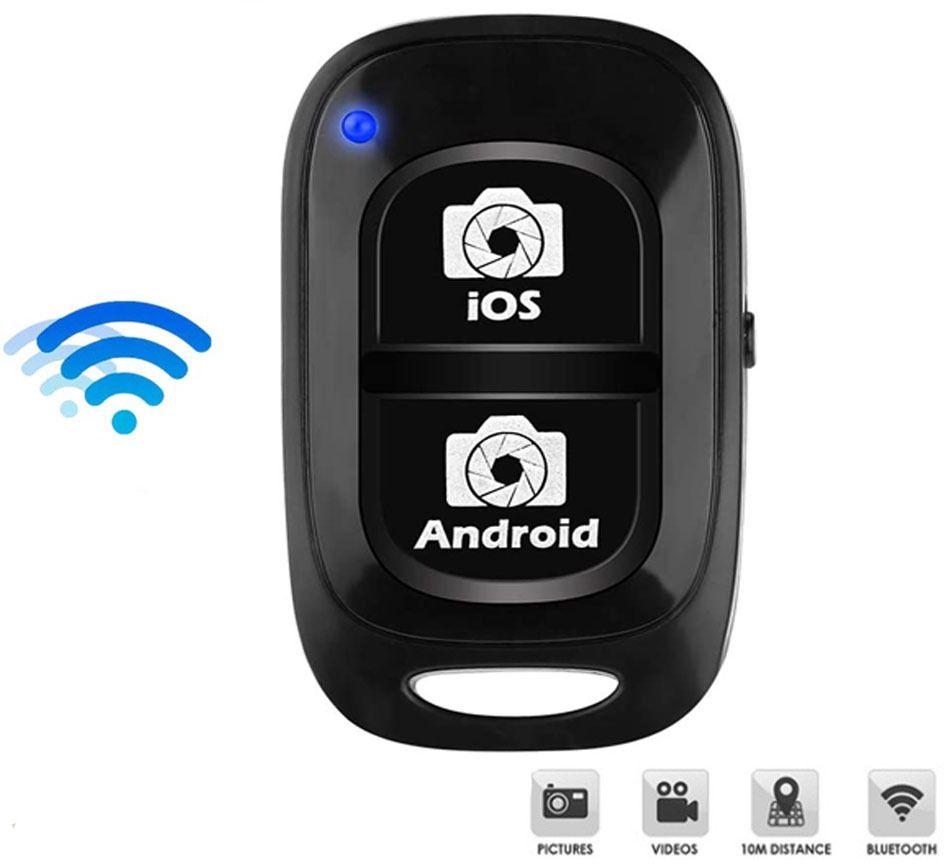 Huntindia Wireless Bluetooth Remote Controller Shutter Button for Selfie Photos & Videos Camera Remote Control-picture-12