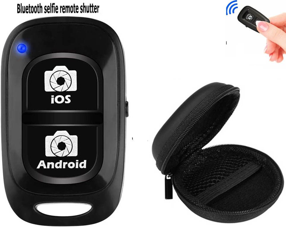 Huntindia Bluetooth Remote Video Photo Selfie Shutter +Carry Pouch Wireless Technology Camera Remote Control-picture-15