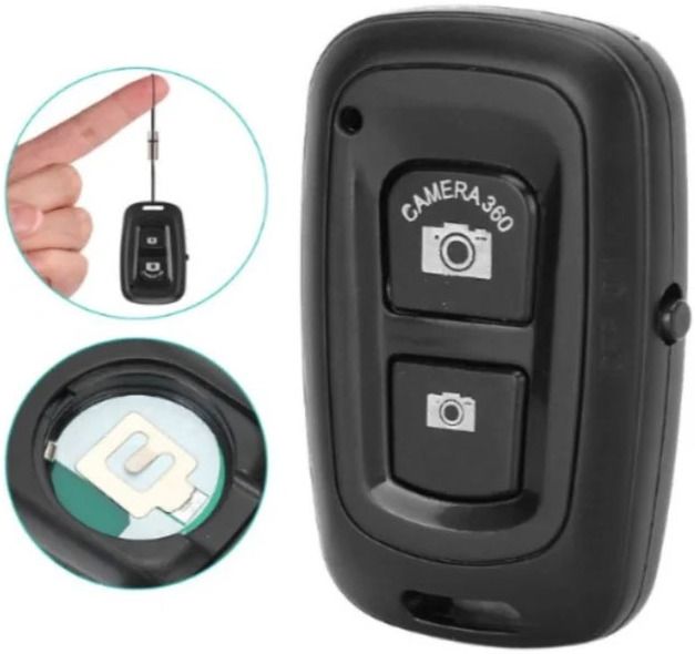 Huntindia Bluetooth Selfie/Pictures Clicker Shutter Remote Controller for Click Selfies Camera Remote Control-picture-22