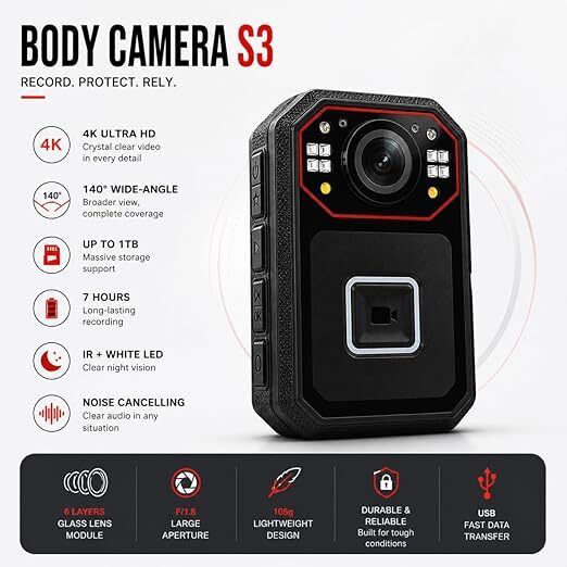 Teknoworth TKW 4K Body Worn Camera Camcorder-picture-10