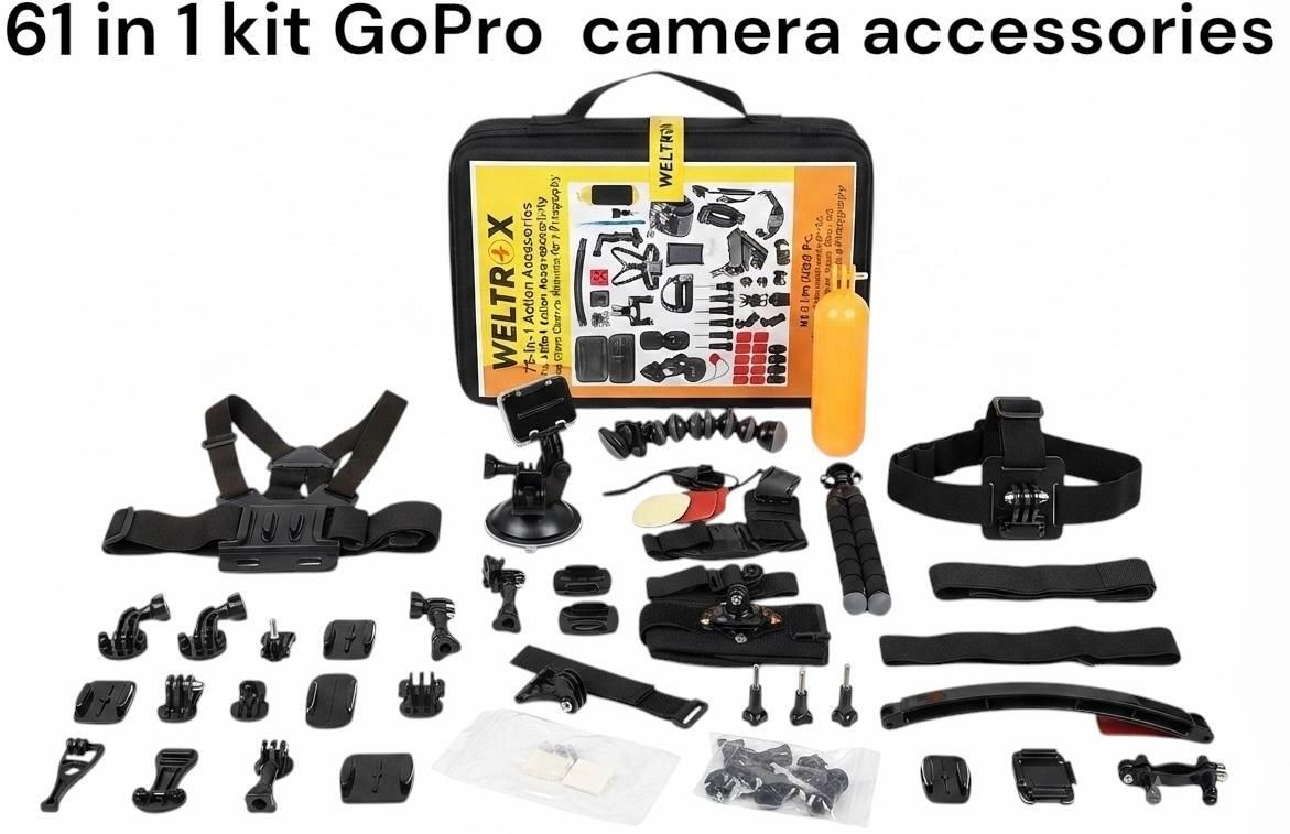 WELTROX 61 IN 1 KIT GOPRO CAMERA ACCESSORIES Camera Bag-picture-14