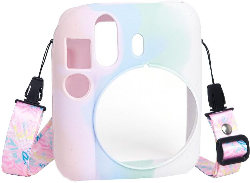 Verilux Soft Silicone Camera Case for Fujifilm Instax Mini 12 with Shoulder StrapCamera Bag-picture-46