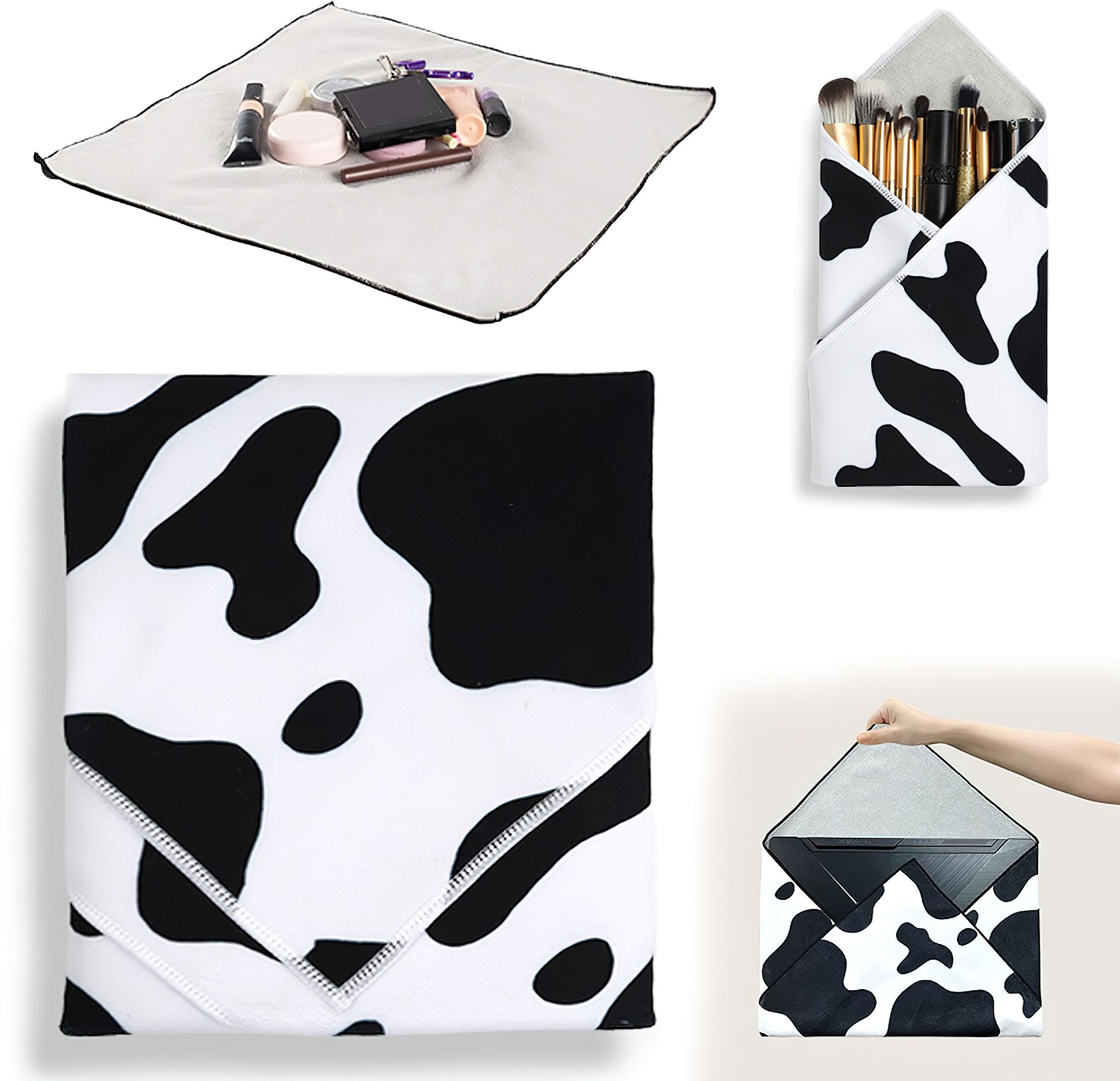 TAUDI Magic Self Adhesive Cloth Wrap - Anti-Scratch Protective Camera Lens Wrap & Portable Makeup Bag - Multi-Purpose Cosmetic Bag - 20"x20" Protective Wrap Cloth for Various Uses Camera Bag-picture-48