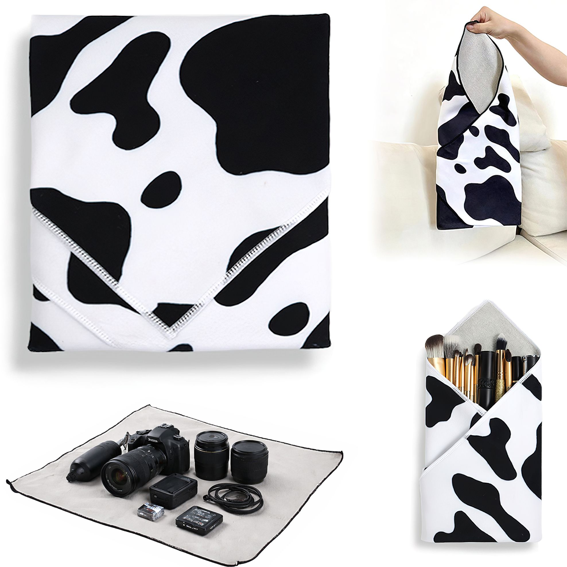 Wiska Self Adhesive Cloth Wrap for Camera Lens & Makeup Bag, Anti-Scratch, Multi-Purpose, Magic Protective Wrap, 20x20 Inches, Portable Cosmetic Bag, Protective Cloth Wrap Camera Bag-picture-15