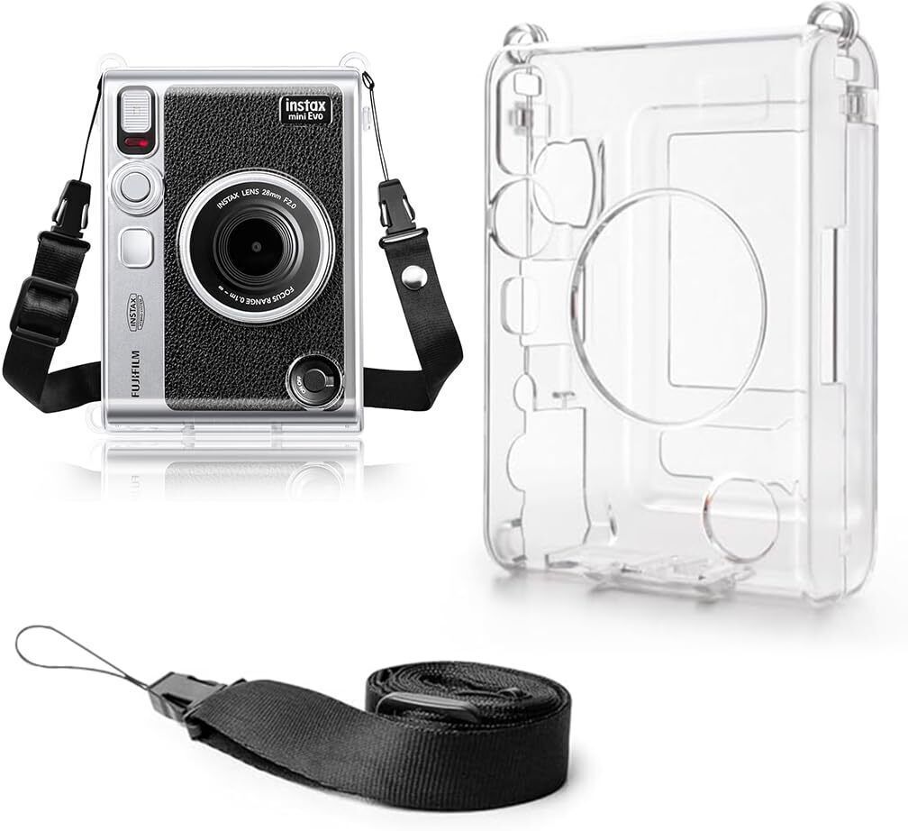 Verilux Clear Case for Fujifilm Instax Mini Evo PC Protective Transparent Case with Loop Camera Bag-picture-17