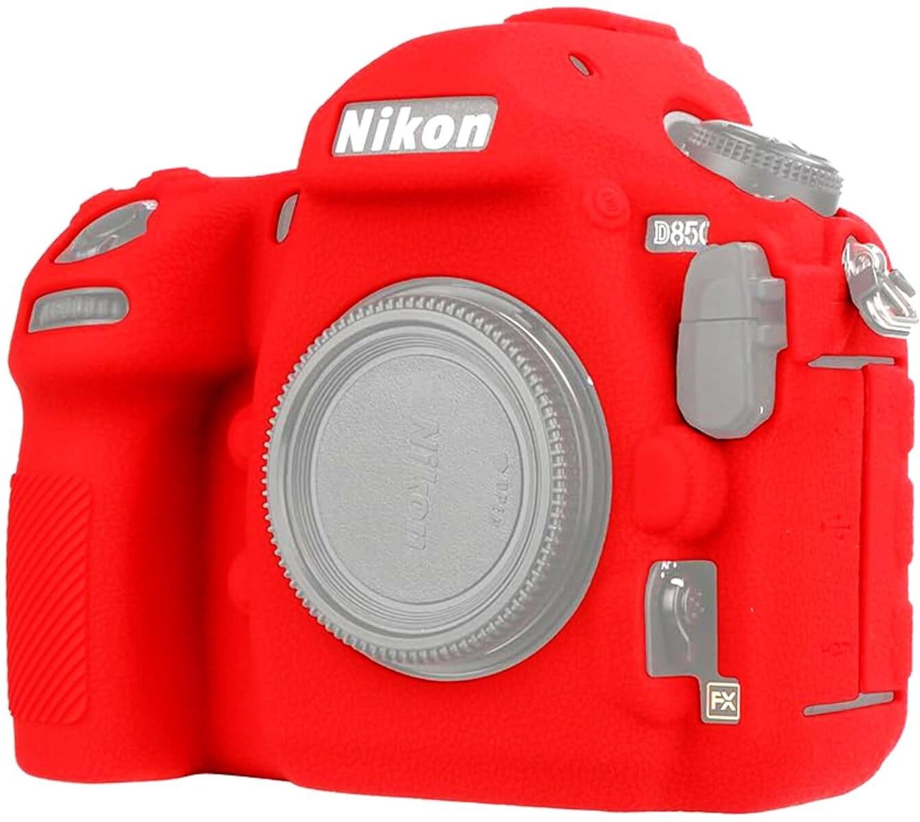 fotokina Silicone Cover Protective Camera Case Compatible for N-i-k-o-n D850 (Red) – Soft, Durable, Shockproof, Dustproof, Anti-Slip, Custom Fit, Lightweight, and Stylish Protection for Your Camera Camera Bag-image-35