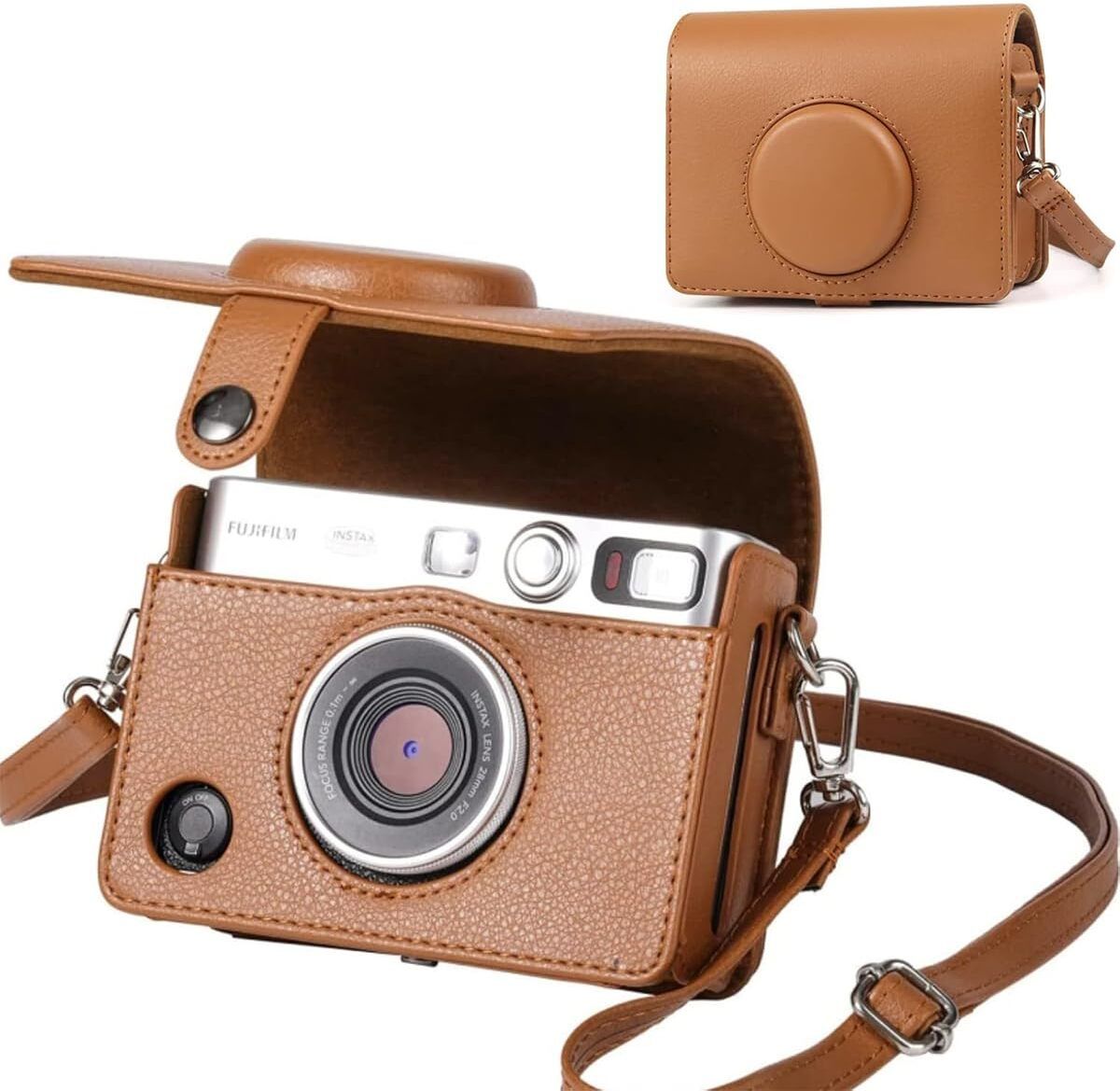 ELEPHANTBOAT PU Case for Mini EVO Fashion Vintage Brown with Removable Shoulder Belt Camera Bag-picture-42