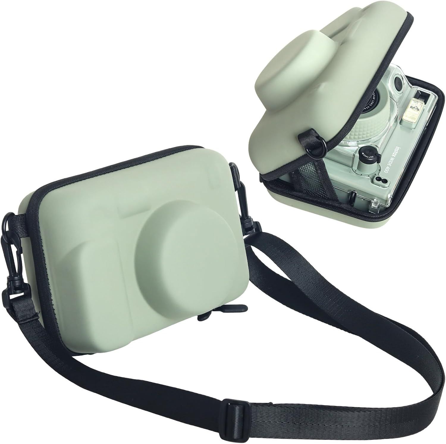 Zikkon Protective Universal Wide Hard Shell Carrying Case with Removable Adjustable Strap Fuji Instax Wide 400/300/210/ InstantCamera Bag-image-13