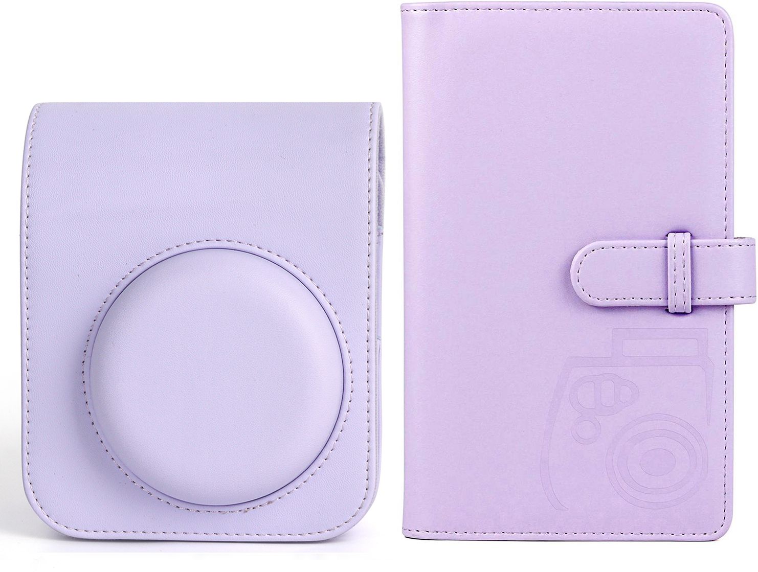 Zikkon Mini 12 CaseAlbum Combo, Compatible for Fuji Instant Mini 12 Instant Film Camera - PU Leather Carrying Case with 96 Pocket Album- Camera Bag-image-12