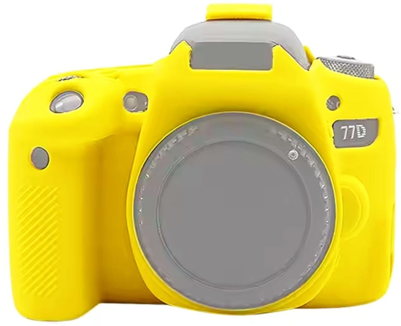 fotokina Silicone Cover Protective Camera Case compatible for Canon 77D (Yellow) Camera Bag-image-36