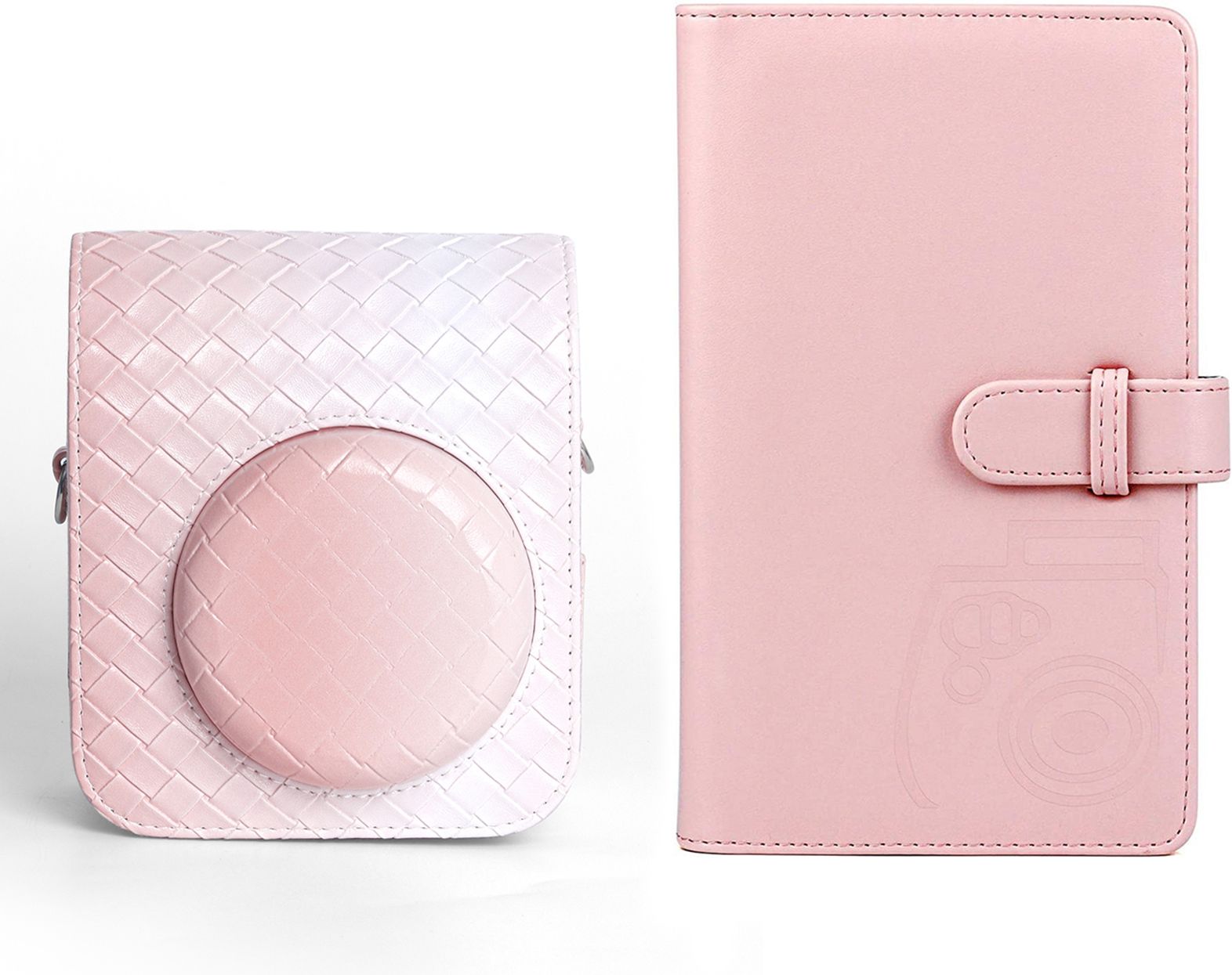 Zikkon Mini 12 pink gradient weaving Case with 96 sheetAlbum pinkCamera Bag-picture-15