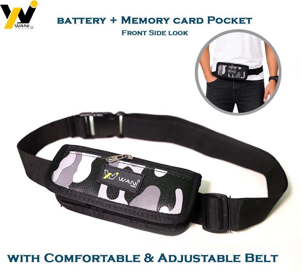 Wani India Small DSLR Camera Battery Bag Pouch Holder Case, Suitable for AA Battery and LP-E6/ LP-E17/ FZ100/ FW50/ F550 and More, SD Card Holder Memory Card Case Camera Bag-picture-20