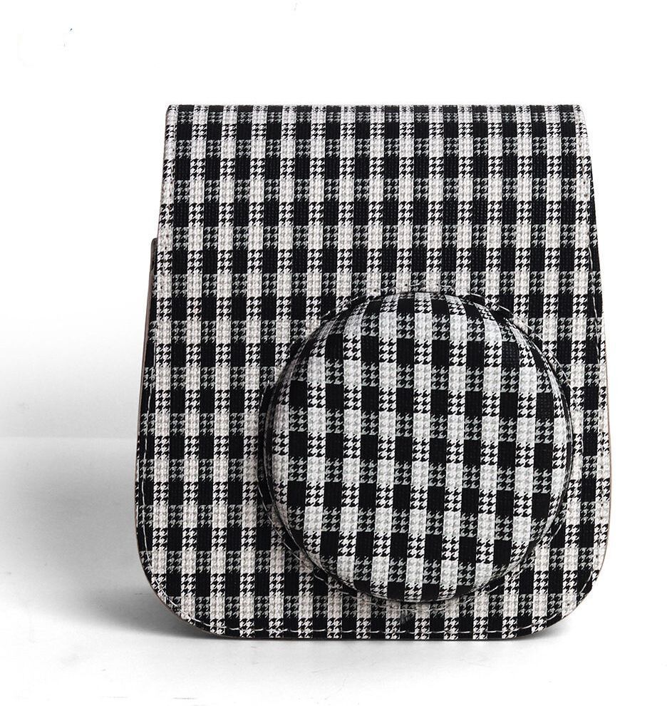 Stezza mini 11 Camera PU Leather black and white Squares Case Camera Bag-picture-21