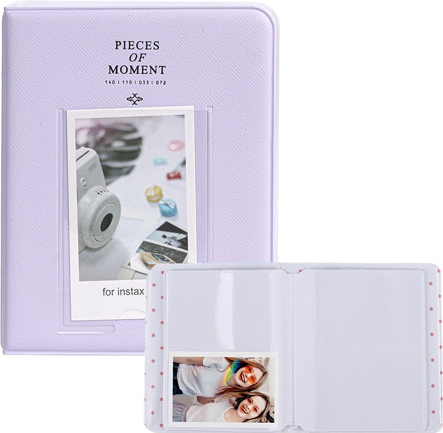 Zibuyu Photo Album for Instax Mini 12 11 9 with 64 Pocket PU Cover Purple Camera Bag-image-19