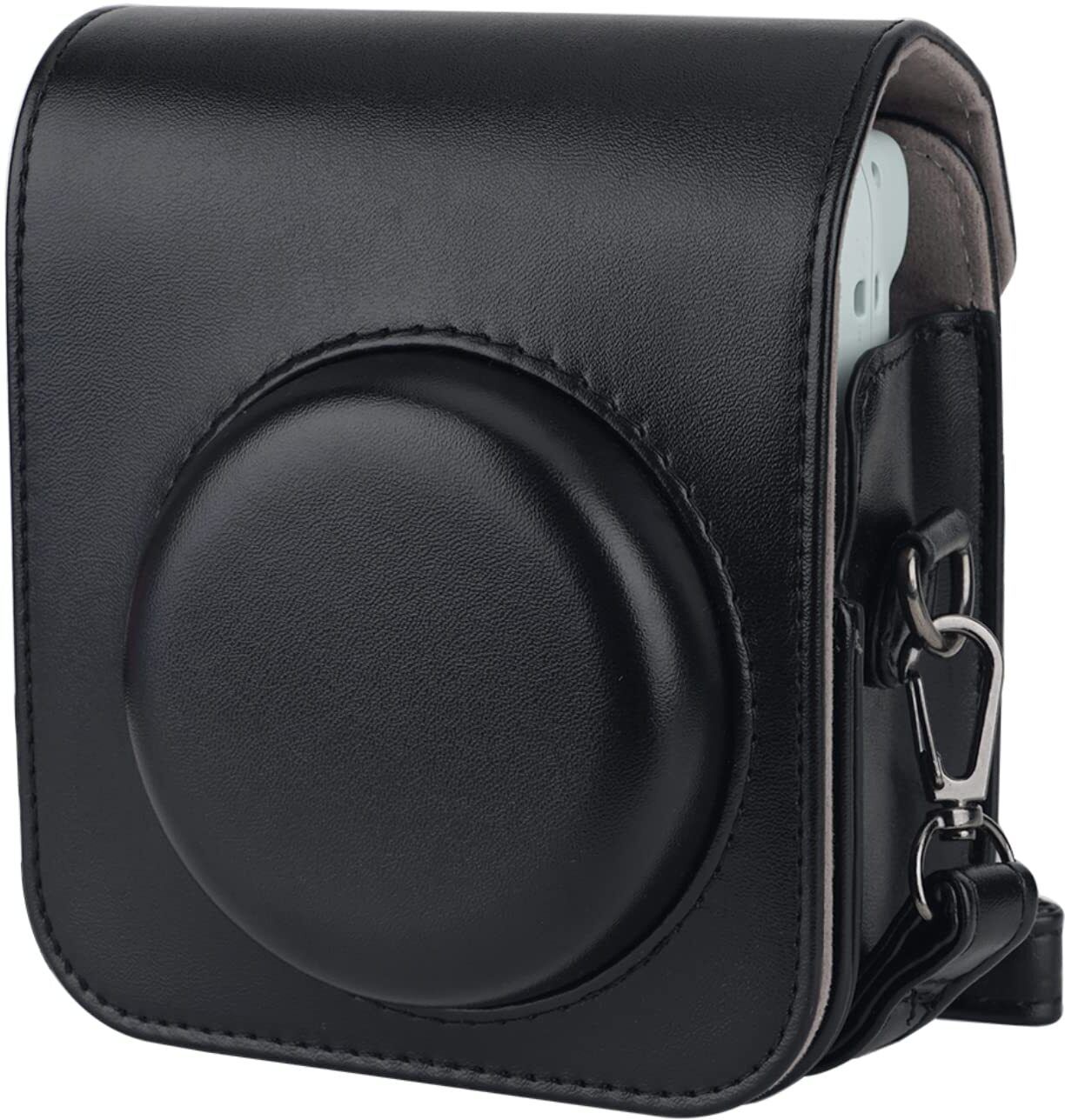 Zikkon Instax Mini 12 Black Protective Camera Case PU Leather CarryingCamera Bag-image-8