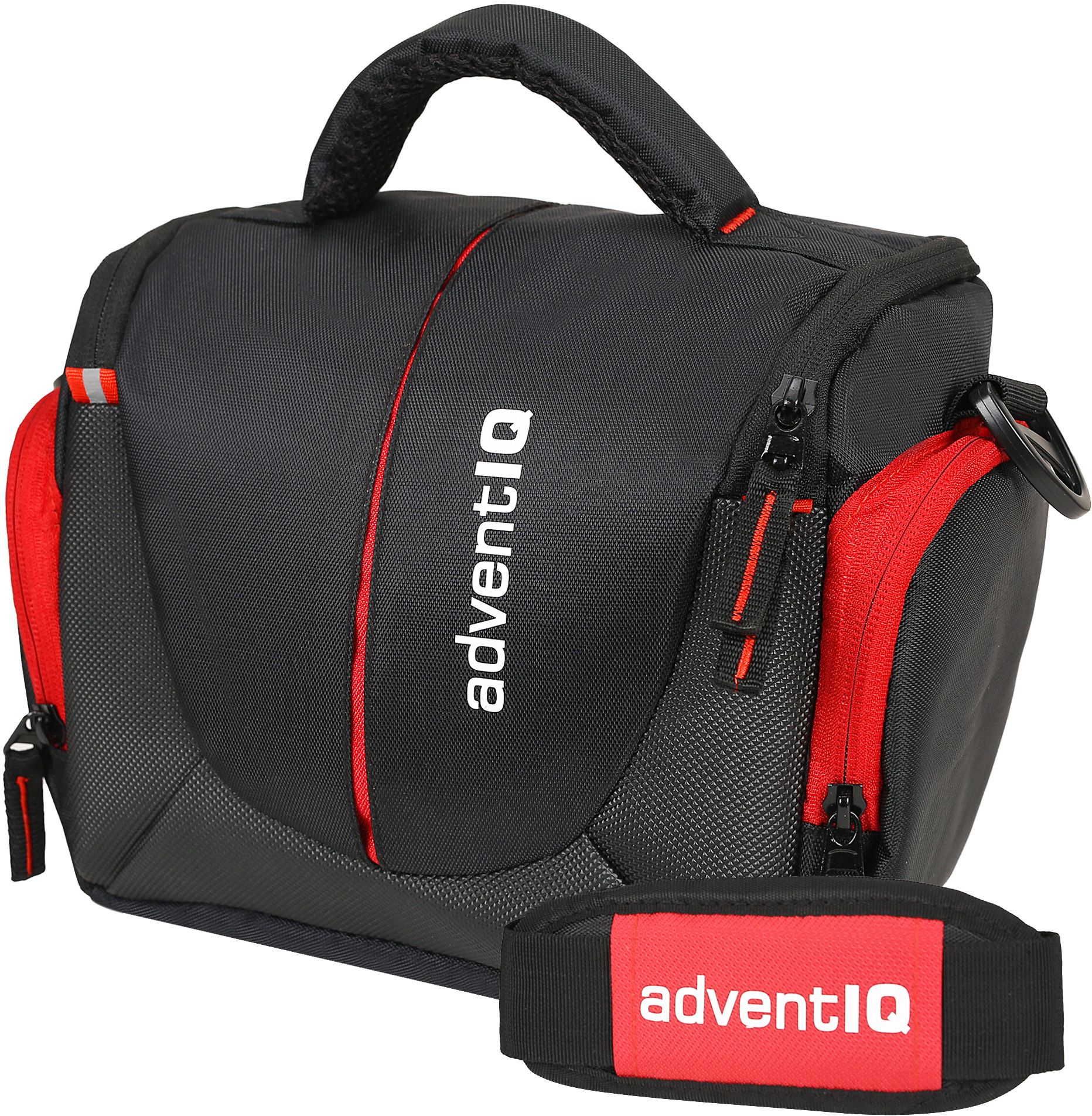 AdventIQ Compact Captura Pro DSLR/SLR Camera Bag-BNP 0297 (Black-Red Clr)Camera Bag-image-29