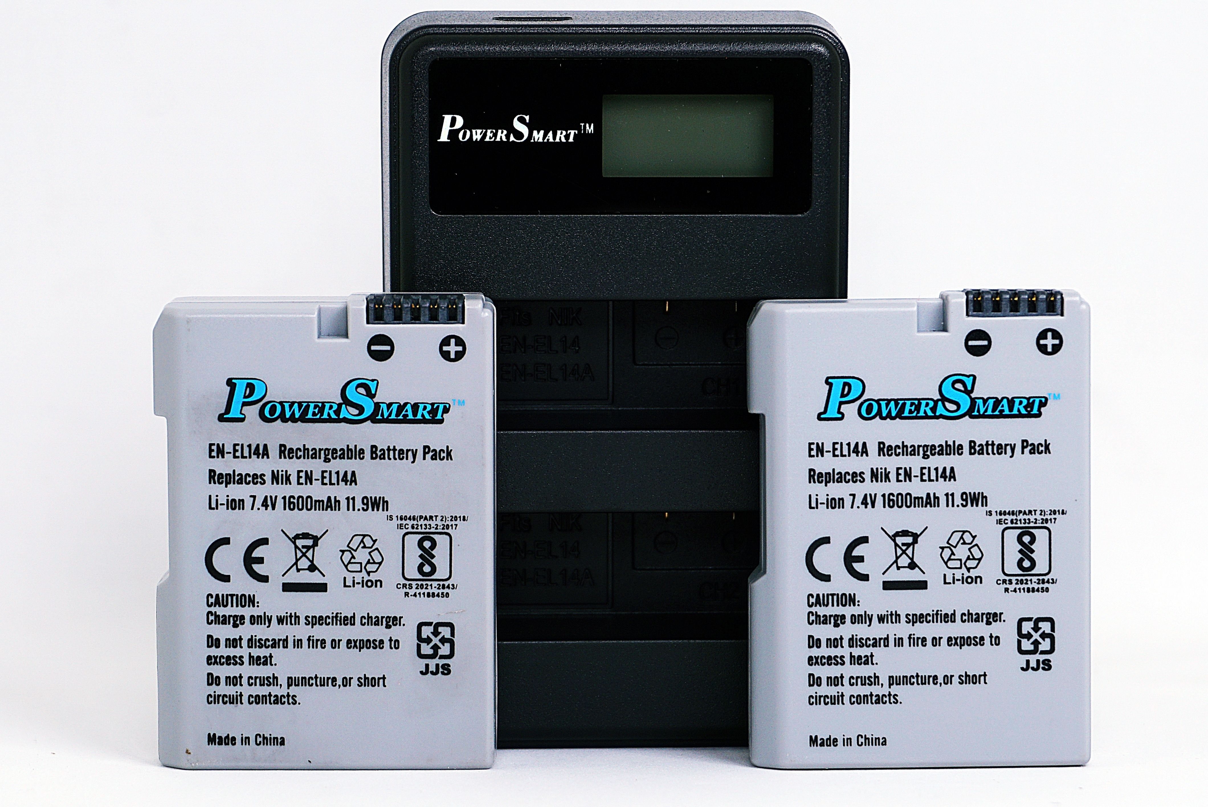 Power Smart EN-EL14A Battery (2- No.s) + EN-EL14A Dual USB Charger for Nikon D5600 D3400Camera Battery Charger-image-40