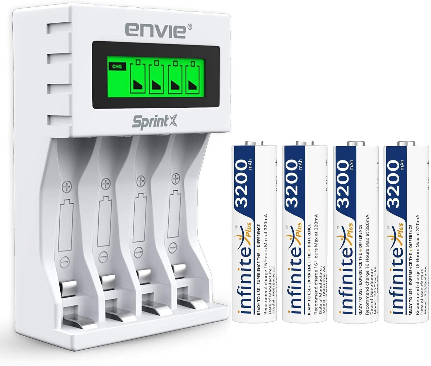 Envie Ultra Fast Charger ECR 11 MC With 4 nos of AA3200 Rechargeable BatteryCamera Battery Charger-image-32