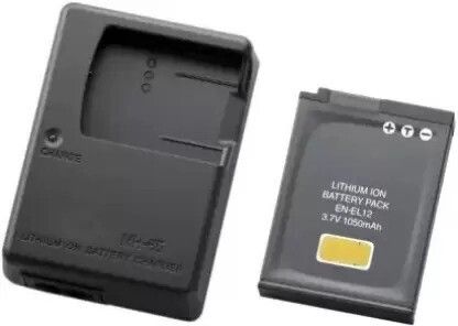digiclimber original combo mh-65 charger & en el-12 (1050mah) battery nikoncamera battery charger